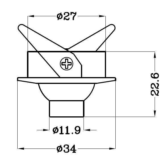 H4102嵌入式led小射燈尺寸圖