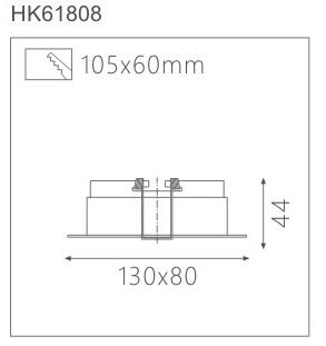 天花射燈HK61808截面圖