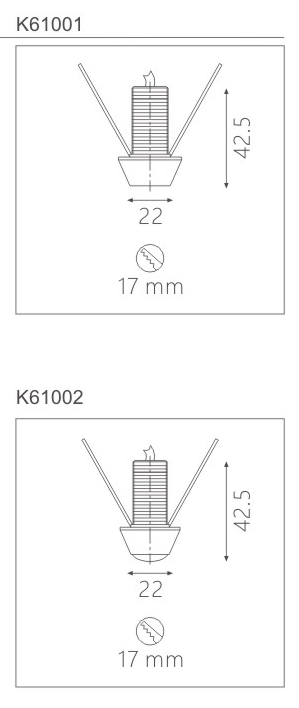 柜內射燈K61001截面圖