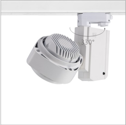 H3112led博物导轨灯具硬件旋转角度