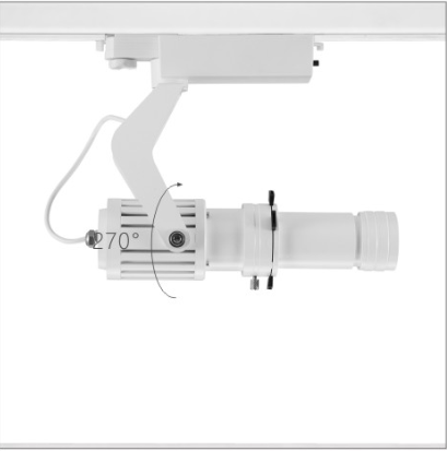 H3215led博物导轨灯具旋转角度