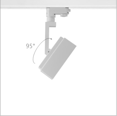 H3225led博物导轨灯具旋转角度